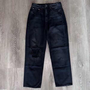 American Eagle Outfitters Black Highest Rise 90s Boyfriend Jeans